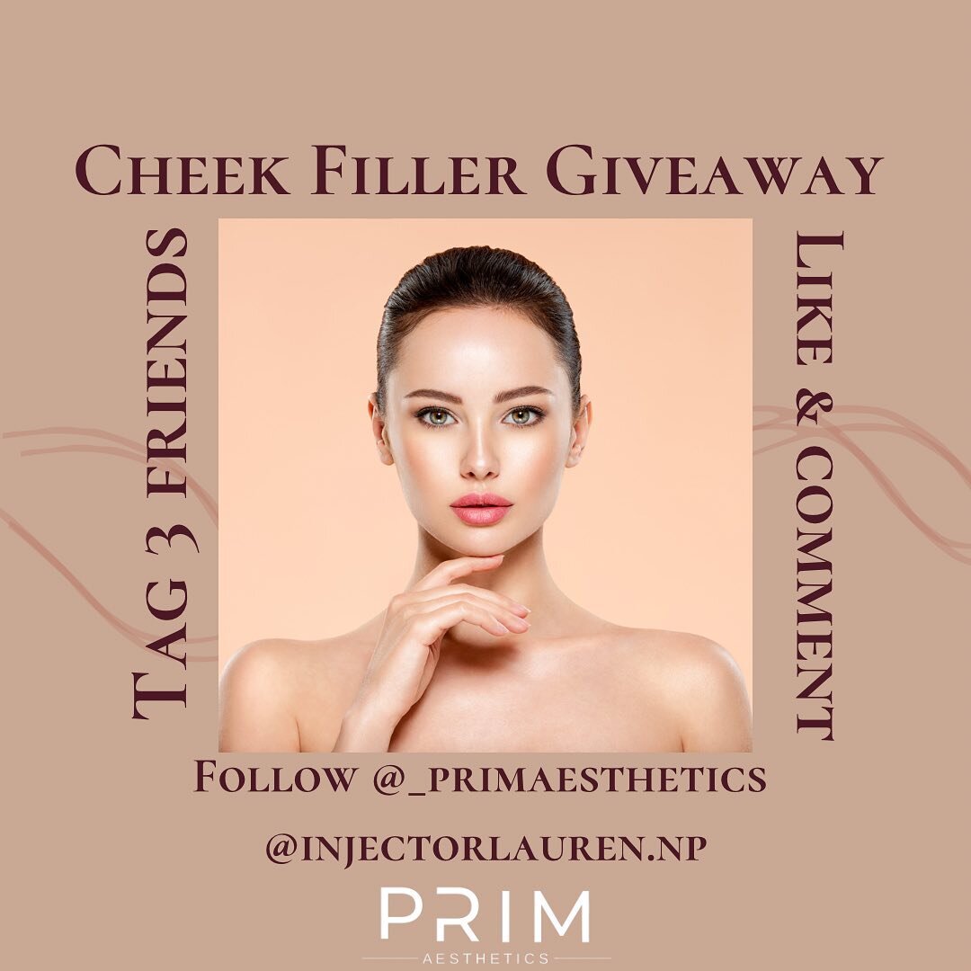 ✨We are so excited to have @injectorlauren.np as part of the team! She is the contour Queen and this is her giveaway! Ginjector says &ldquo;if you like my cheeks &hellip; see her&rdquo; 
Winner must be deemed a medical candidate. 
To enter:
1. Follo